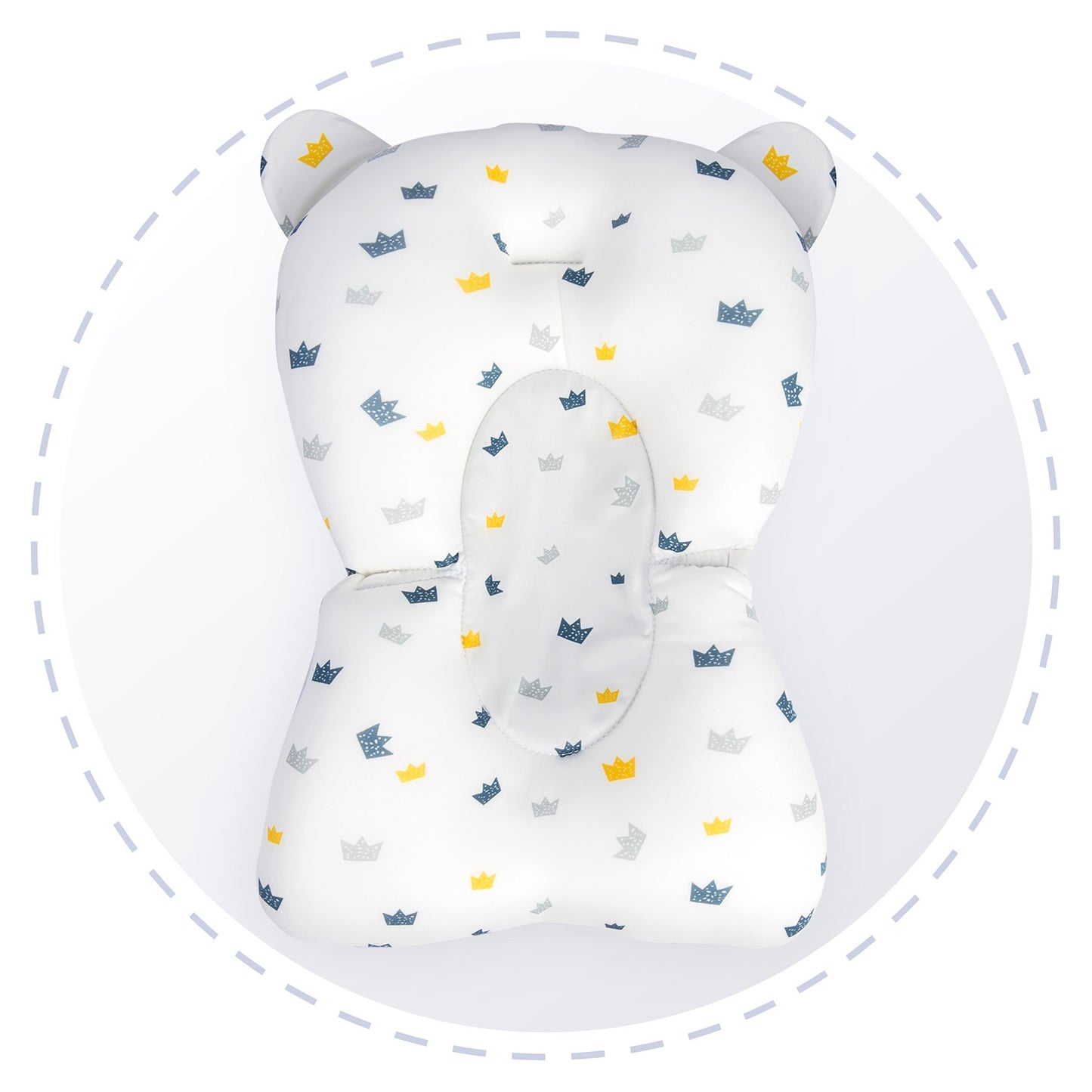 Baby Bath Pillow Insert, Quick-Dry, White/Blue