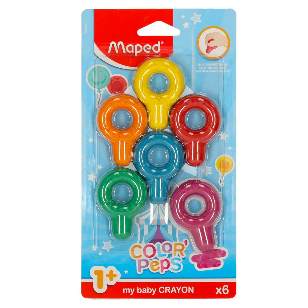 Baby Colorpeps round plastic crayons 6pcs.