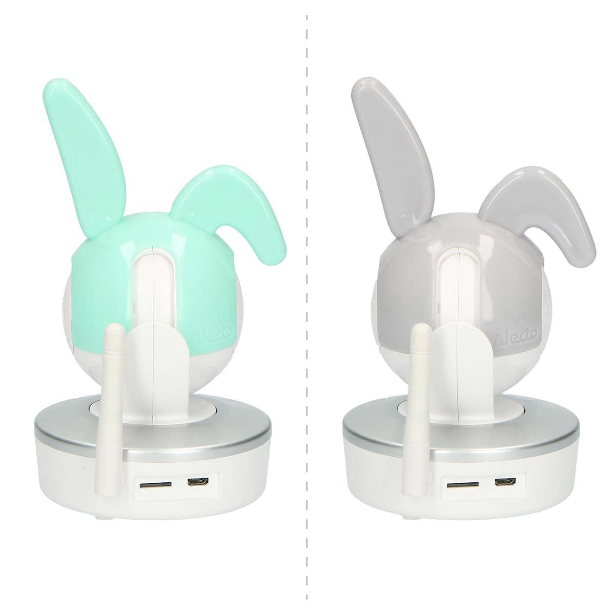 Baby Monitor Rabbit Ears Covers, Gray & Mint Green