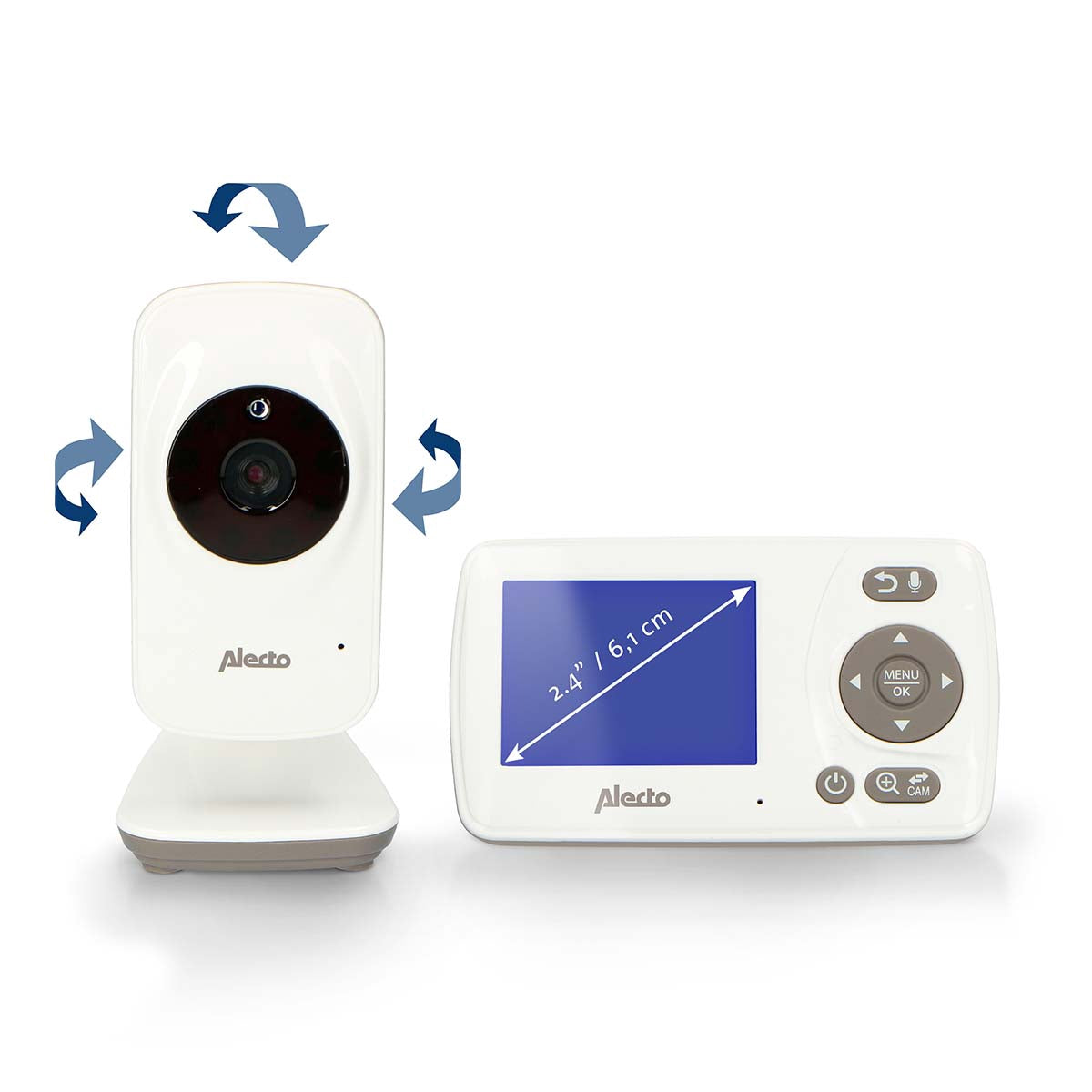Baby Monitor with Camera, 2.4" Color Display, Night Vision