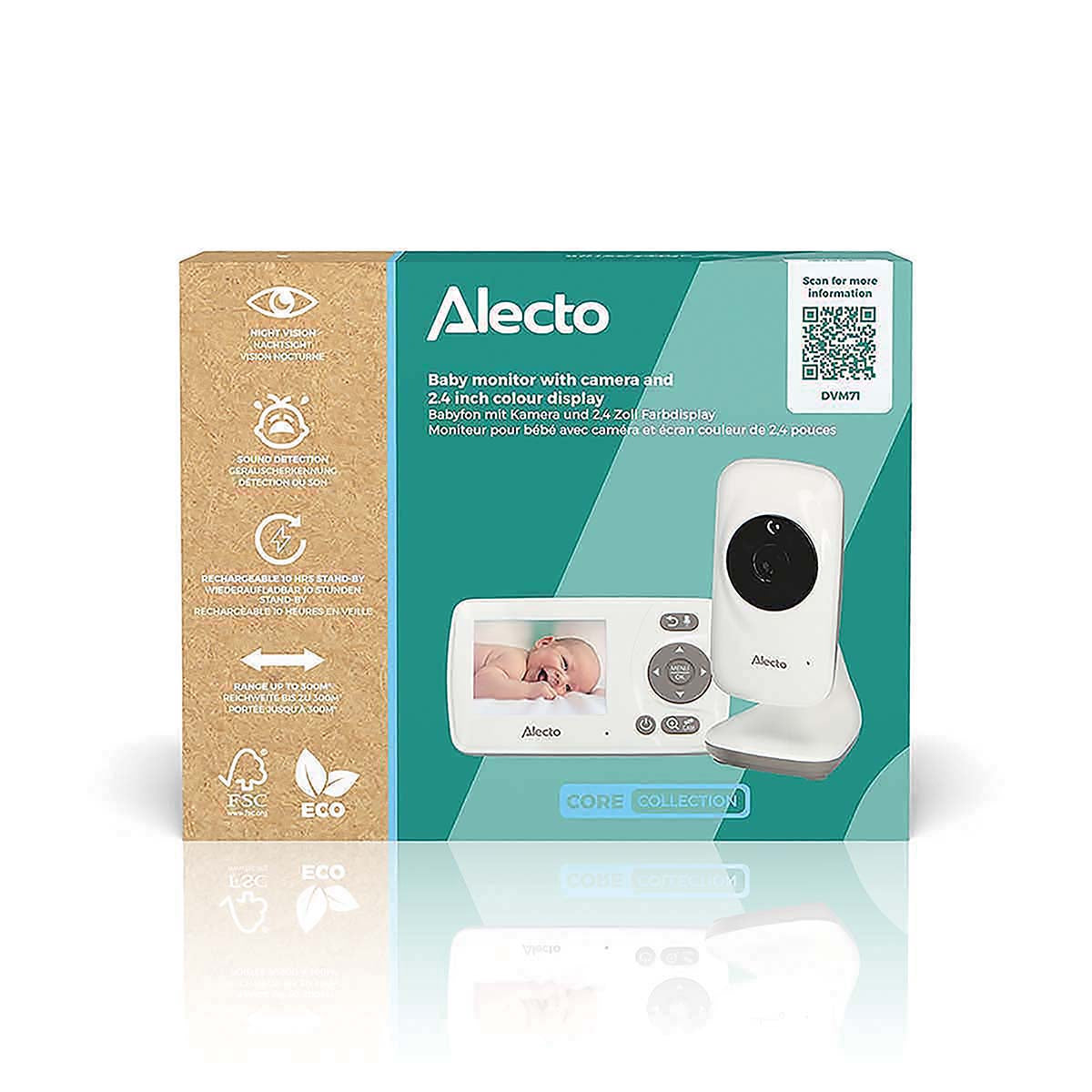 Baby Monitor with Camera, 2.4" Color Display, Night Vision