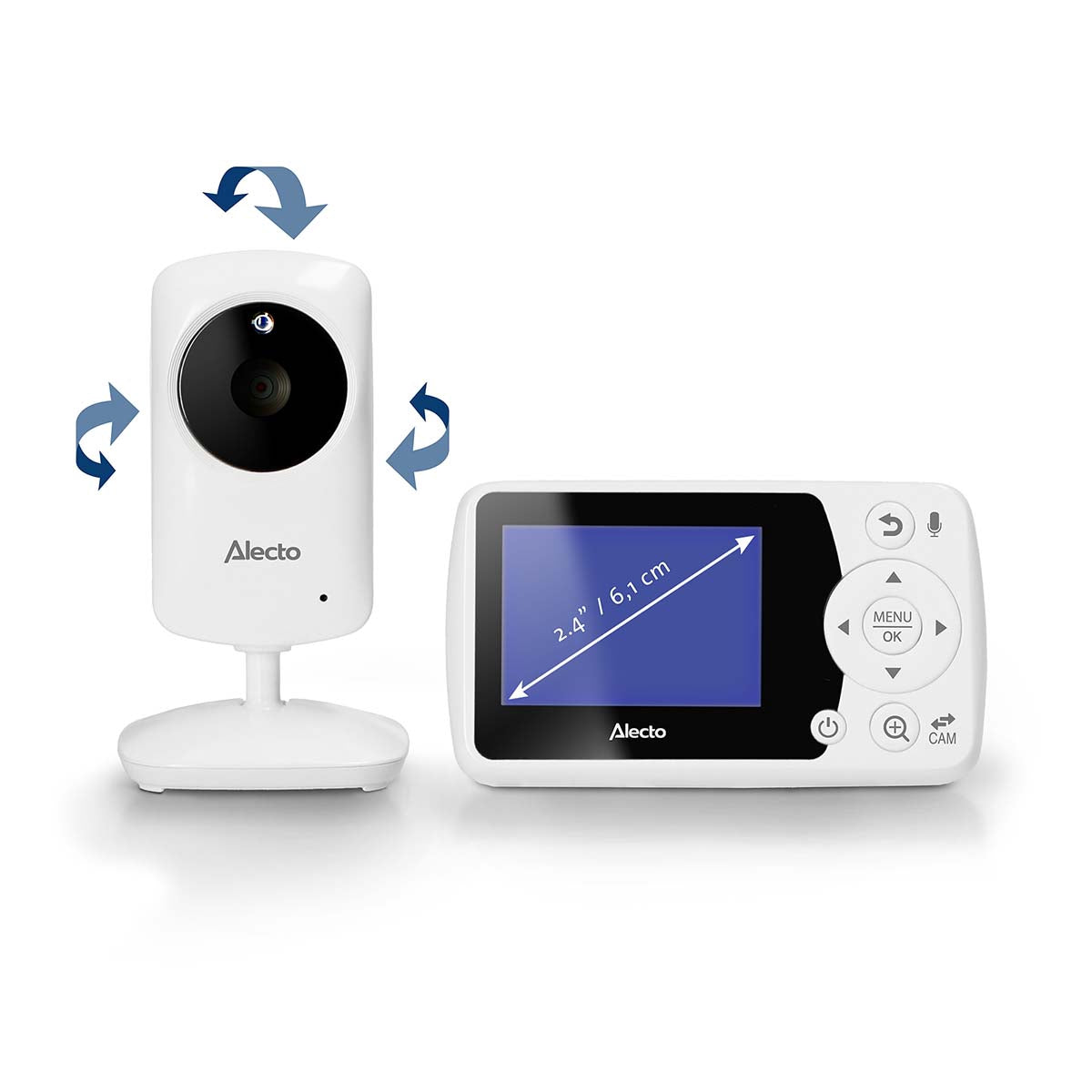 Baby Monitor with Camera, 2.4" Display, Night Vision