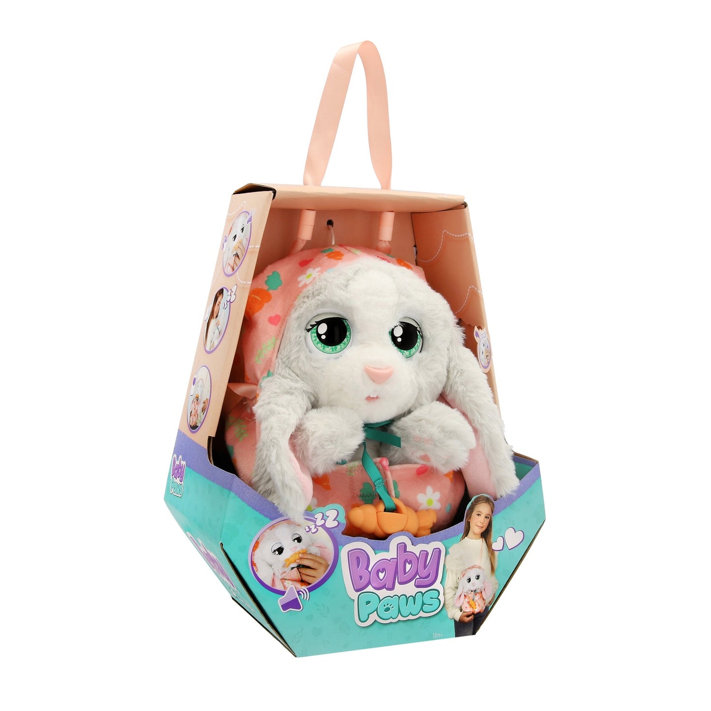 Bunny Plush Toy with Blanket & Sound, 24 cm