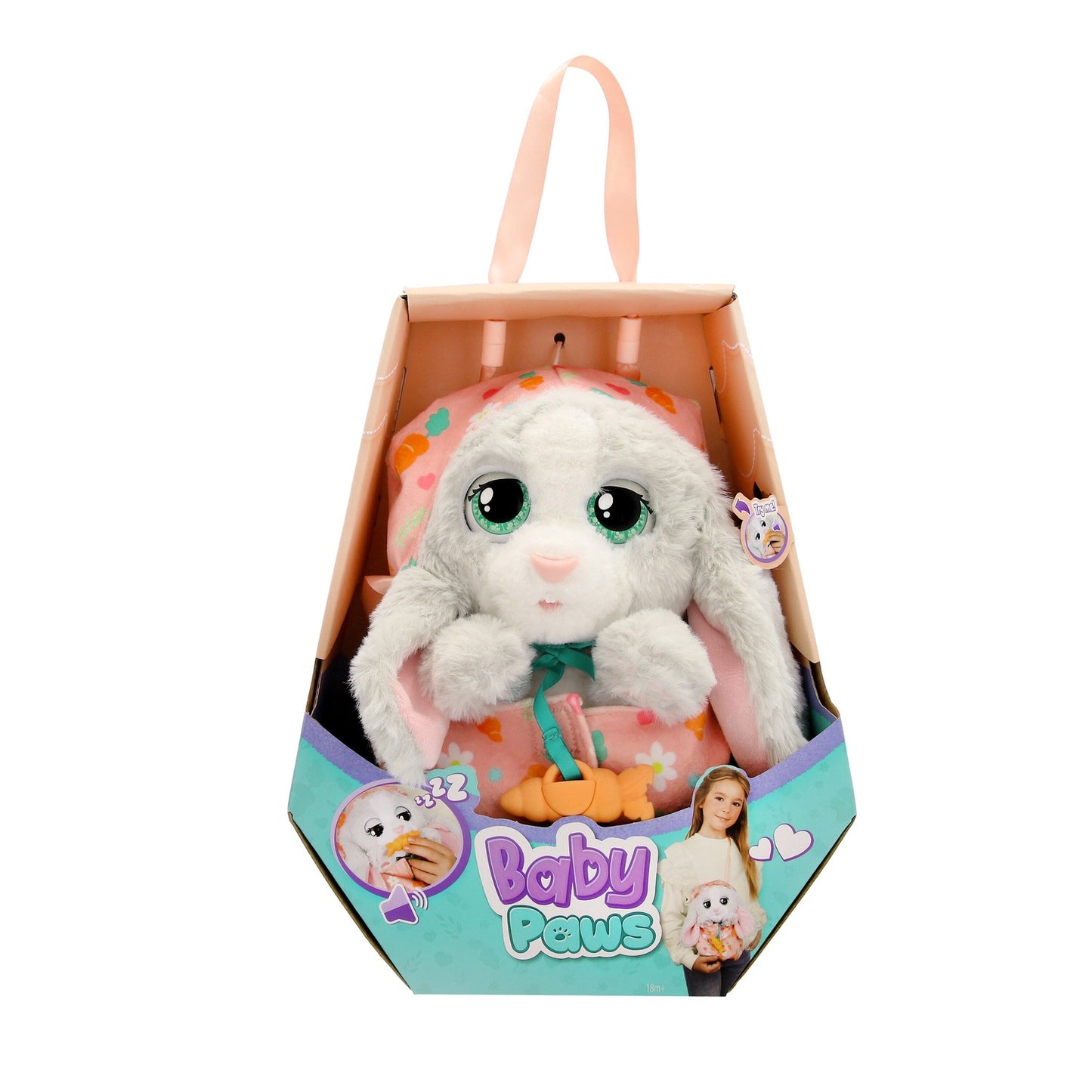 Bunny Plush Toy with Blanket & Sound, 24 cm