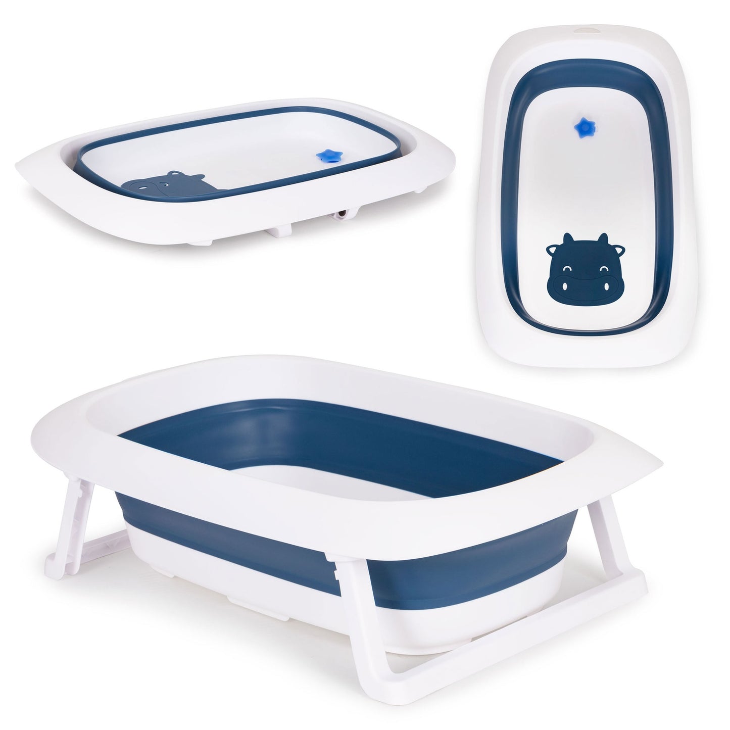 Baby bath folding bathtub with drain - Fudge