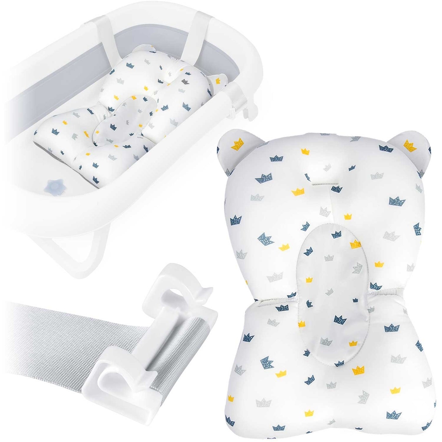 Baby bath pillow Ricokids White/Blue