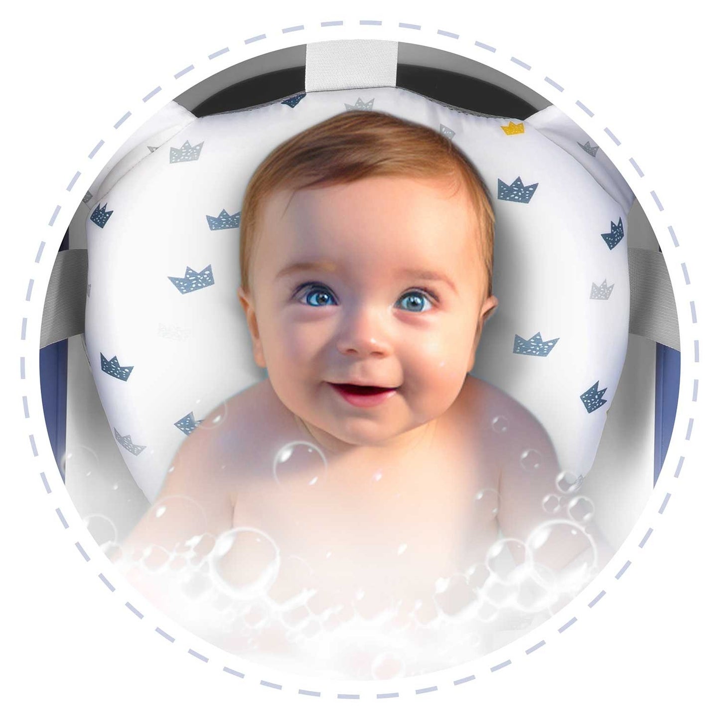 Baby bath pillow Ricokids White/Blue