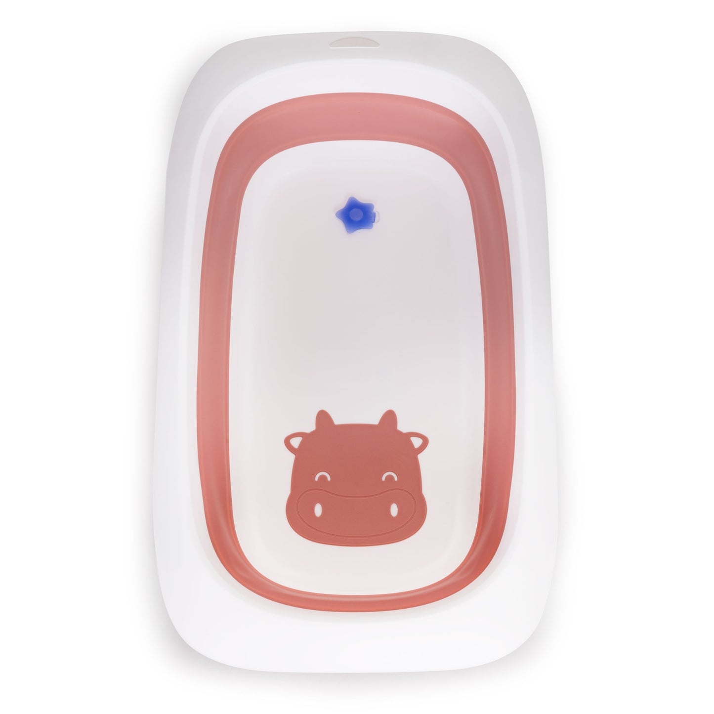Baby bath pink folding bathtub with drain - Fudge