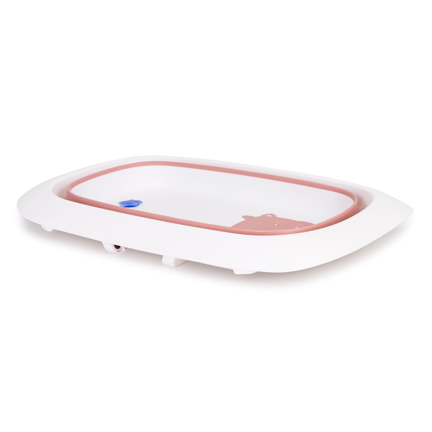 Baby bath pink folding bathtub with drain - Fudge