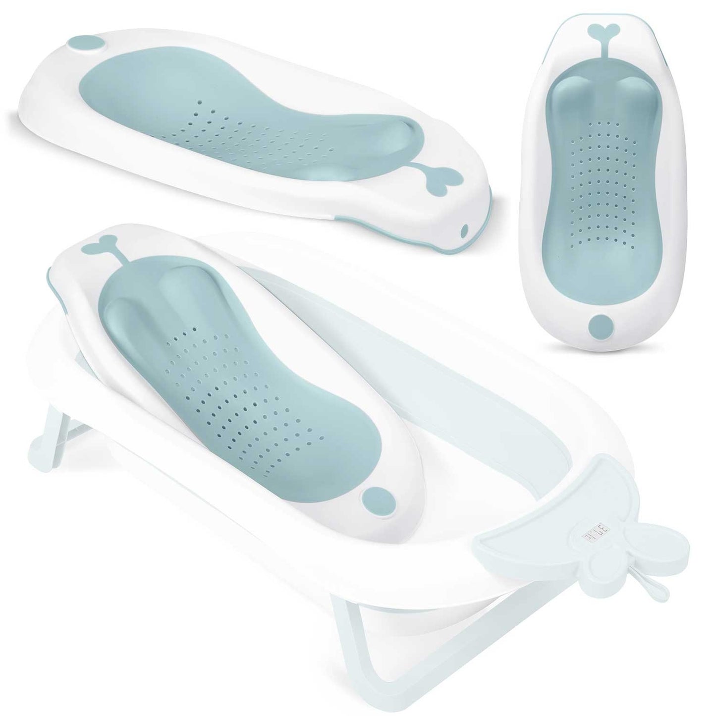 Baby bath support insert Ricokids white-blue