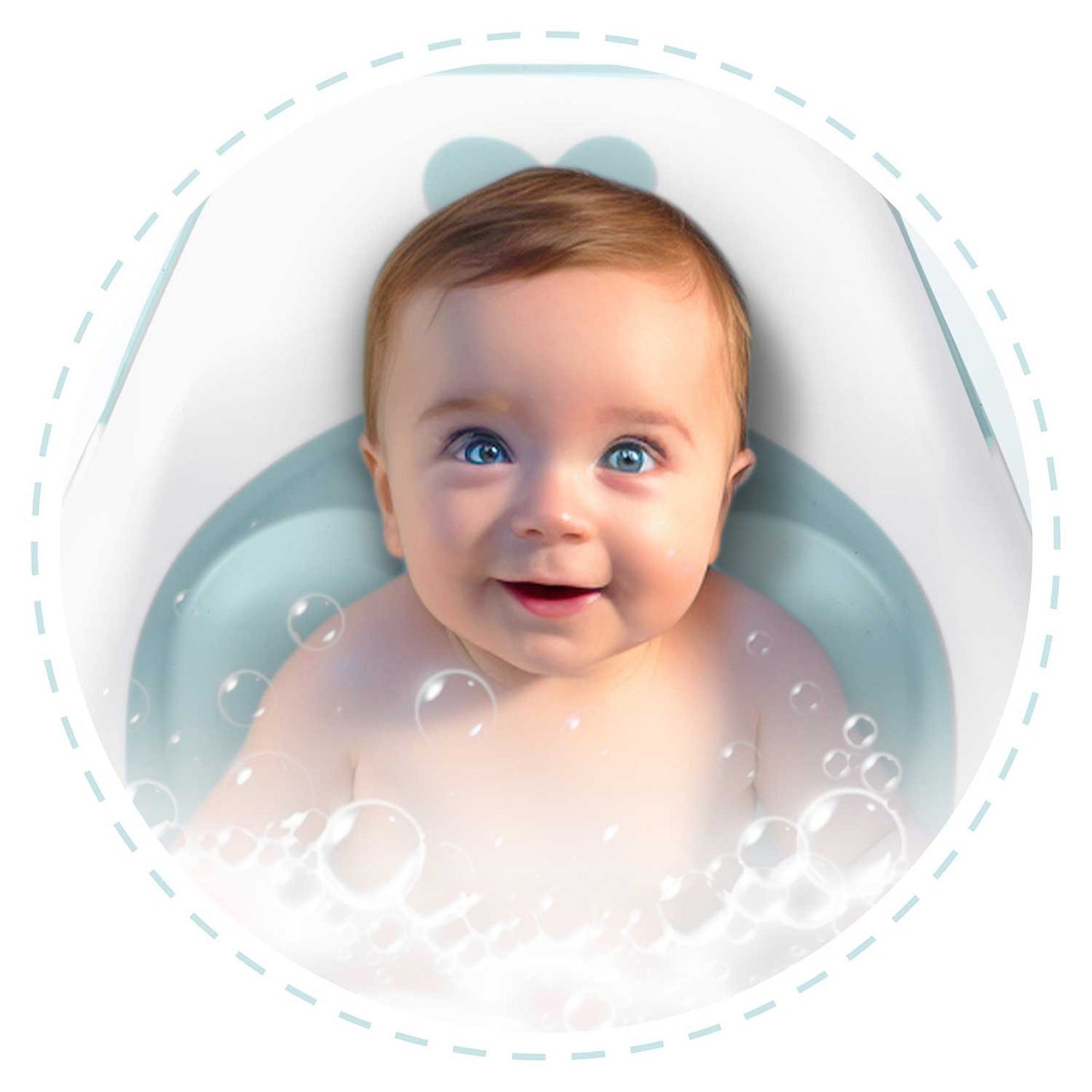 Baby bath support insert Ricokids white-blue