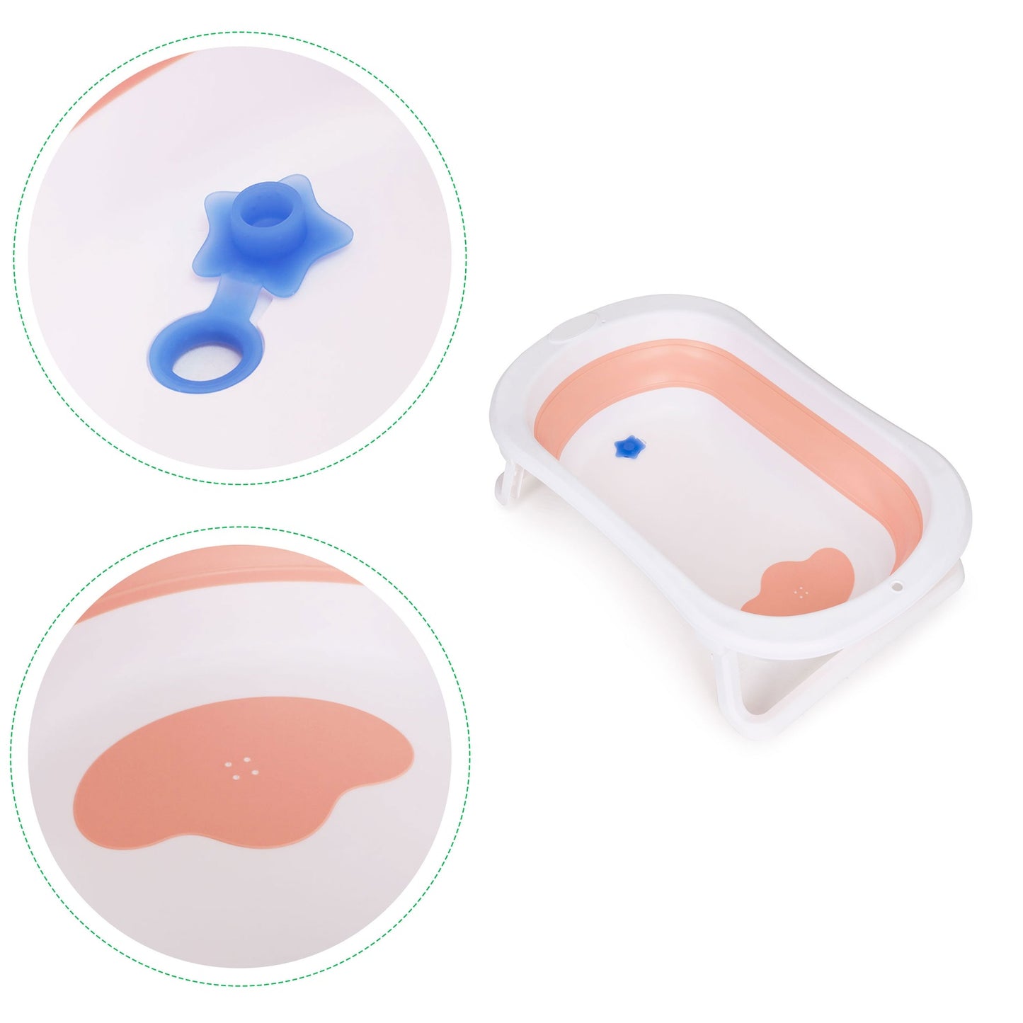 Baby bathtub Folding tourist bathtub with drain