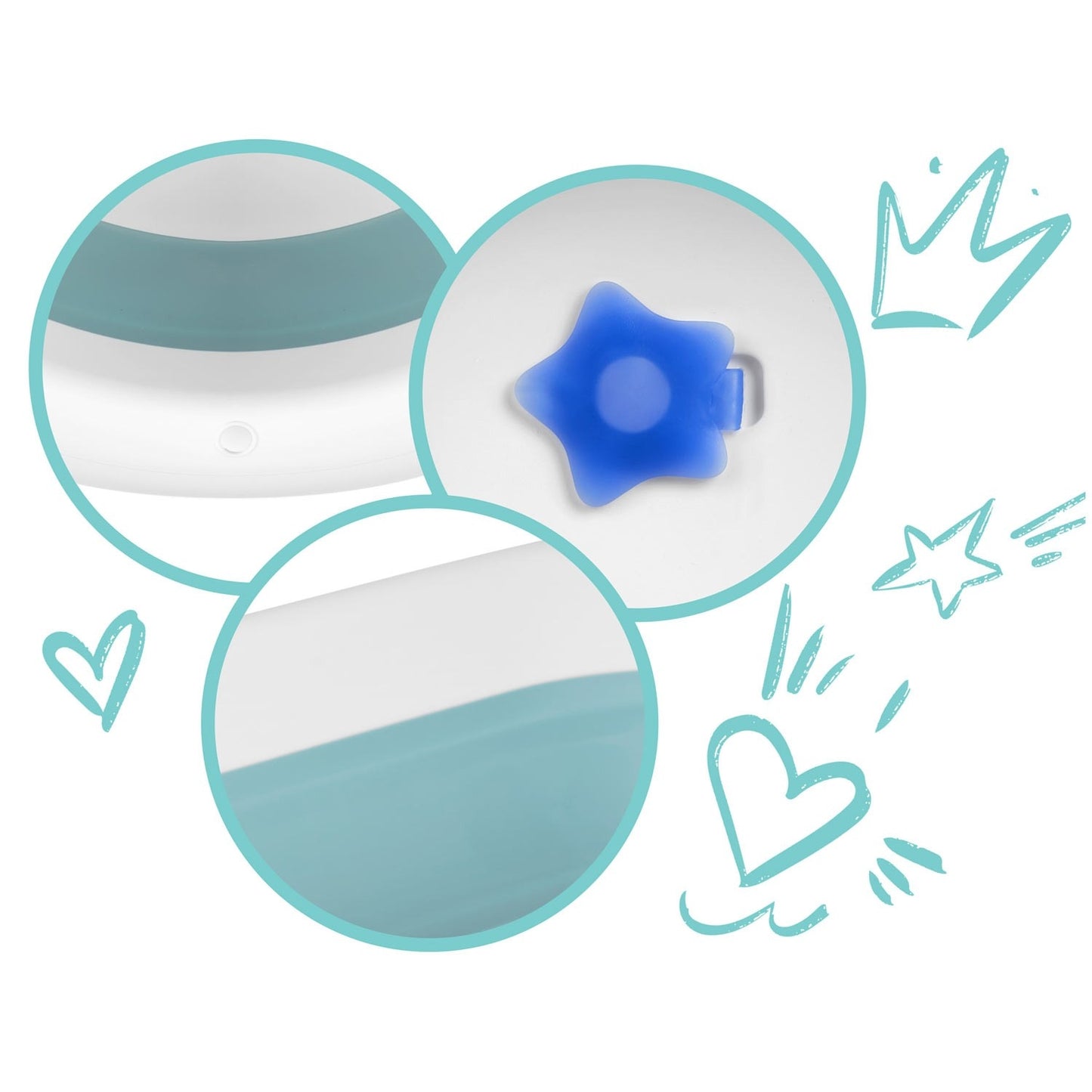 Baby bathtub RK-281 white and blue