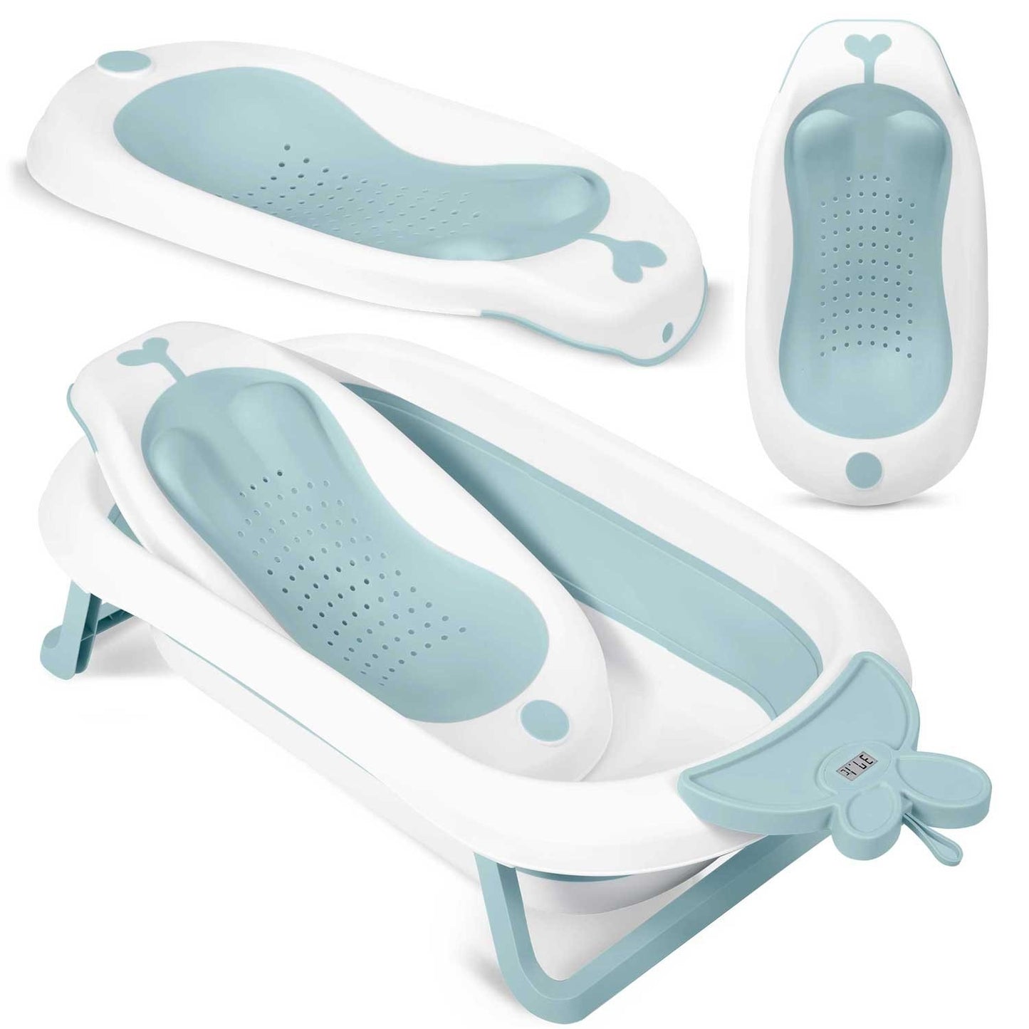Baby bathtub with thermometer and insert RK-282 white/blue