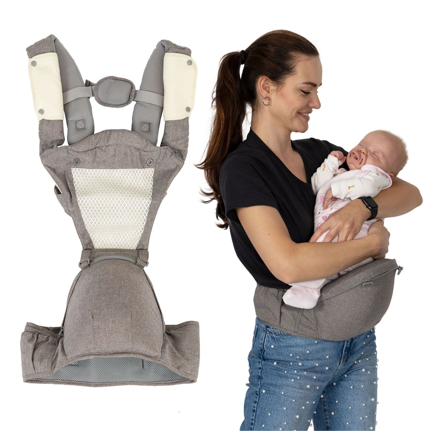 Baby carrier and hip belt with harness for carrying 15kg children ECOTOYS