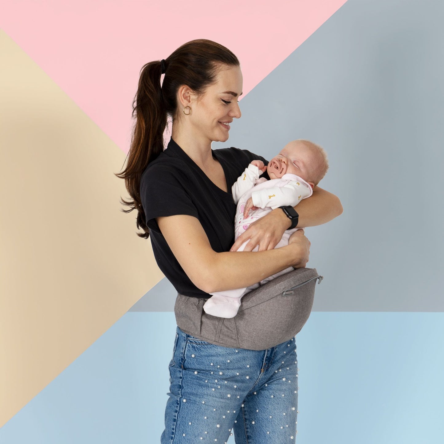 Baby carrier and hip belt with harness for carrying 15kg children ECOTOYS
