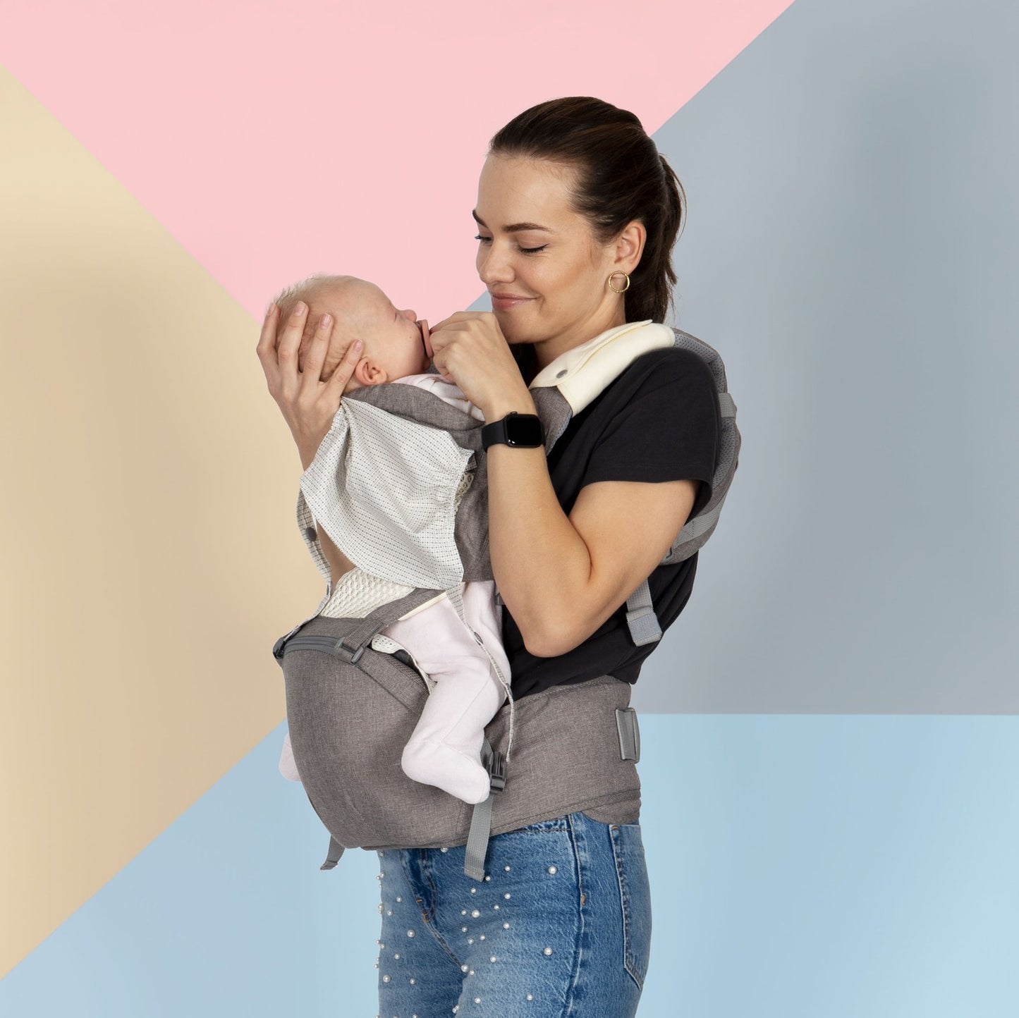 Baby carrier and hip belt with harness for carrying 15kg children ECOTOYS