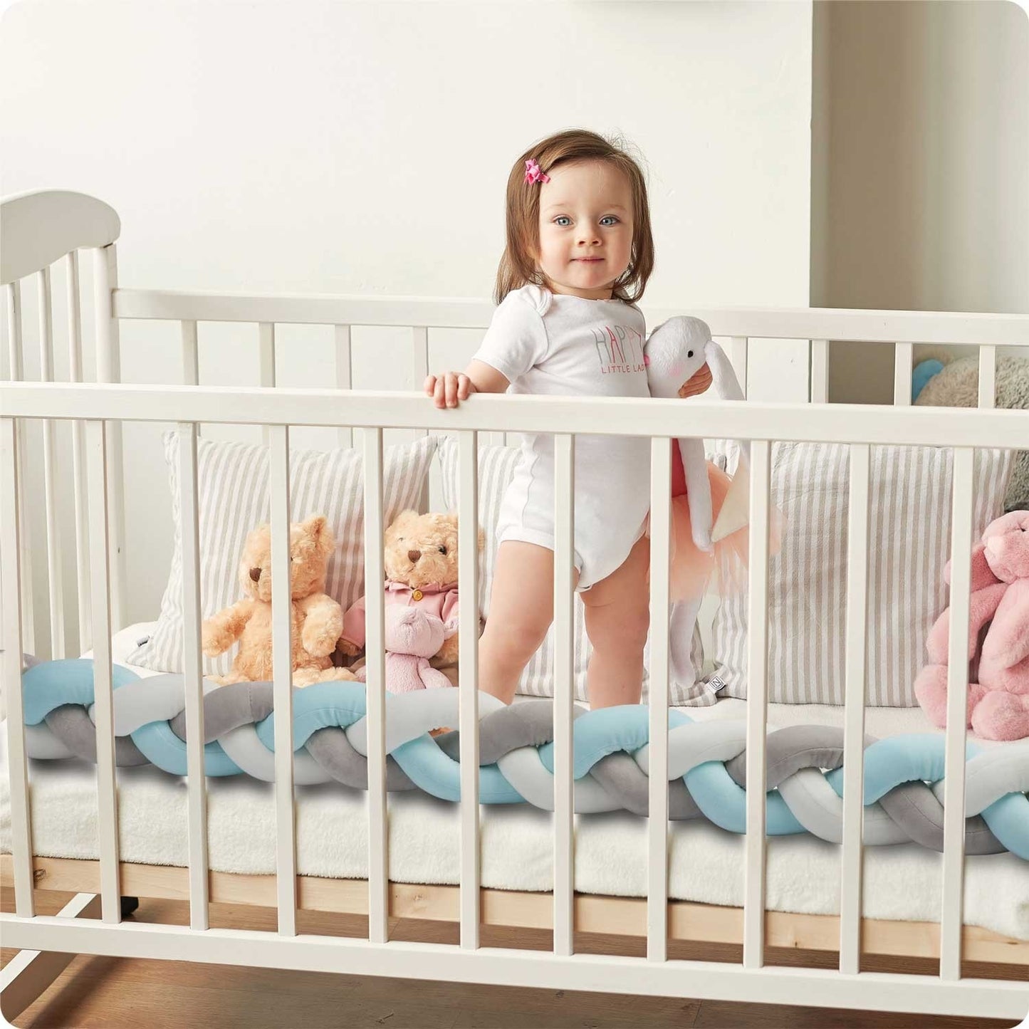 Baby play cover Ricokids 2m - blue/grey