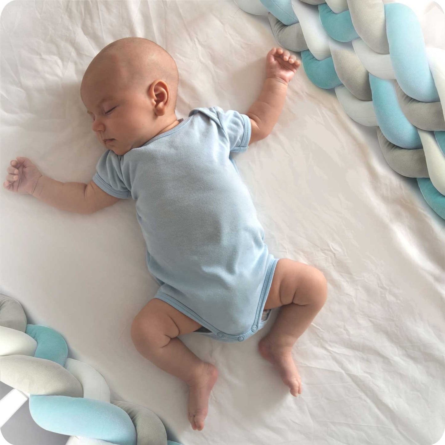 Baby play cover Ricokids 2m - blue/grey
