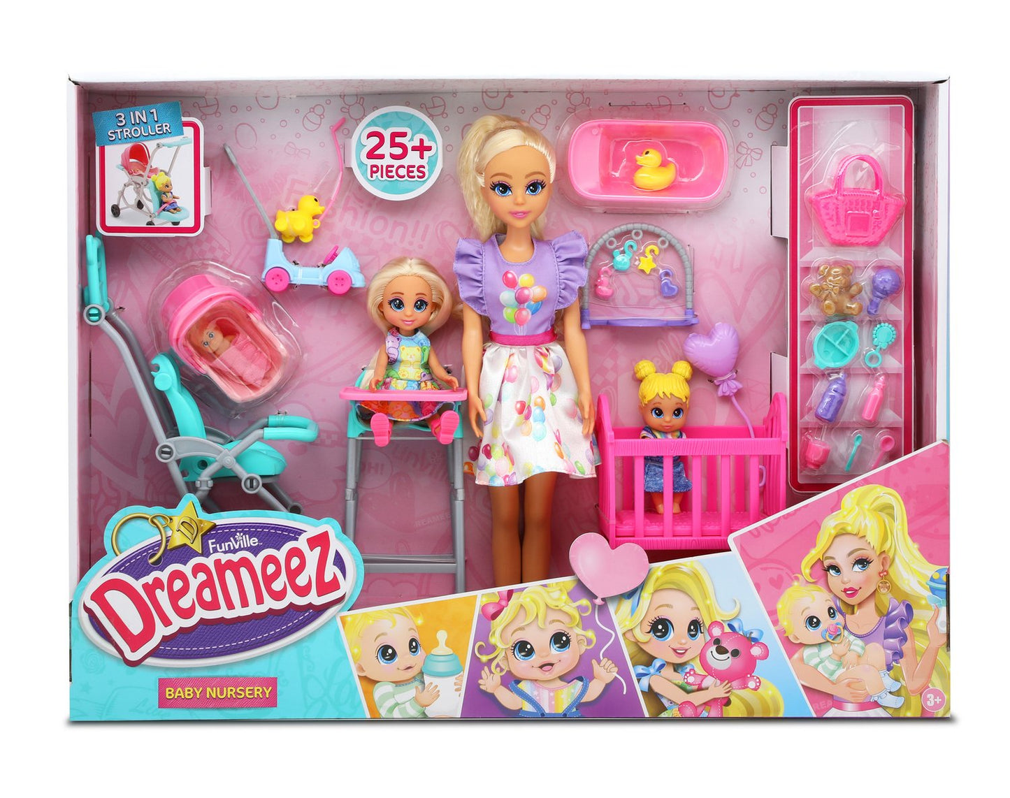 Babysitter Playset with Doll, Stroller, and Accessories