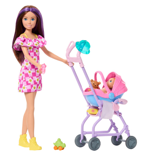 Babysitting Stroller Playset with Accessories, 10 Pieces