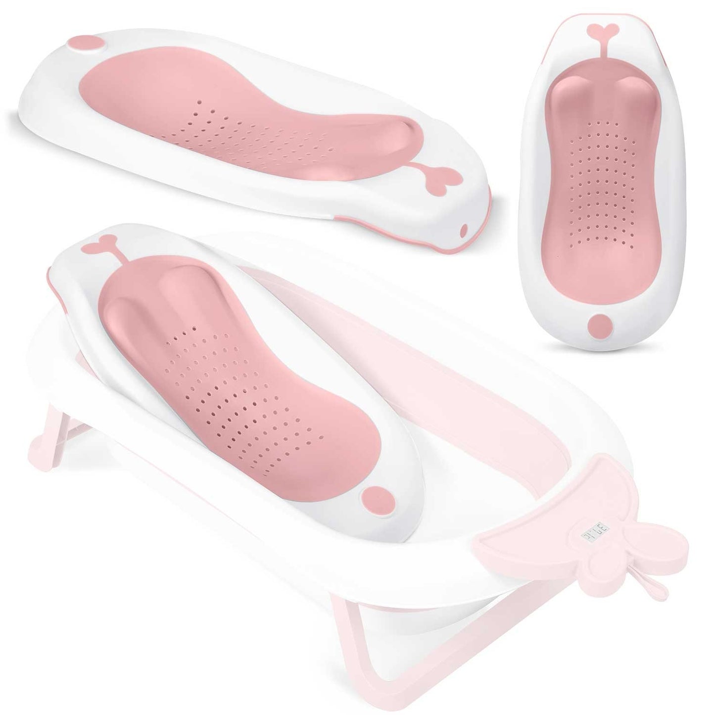 Baby support for bathtub Ricokids white/pink