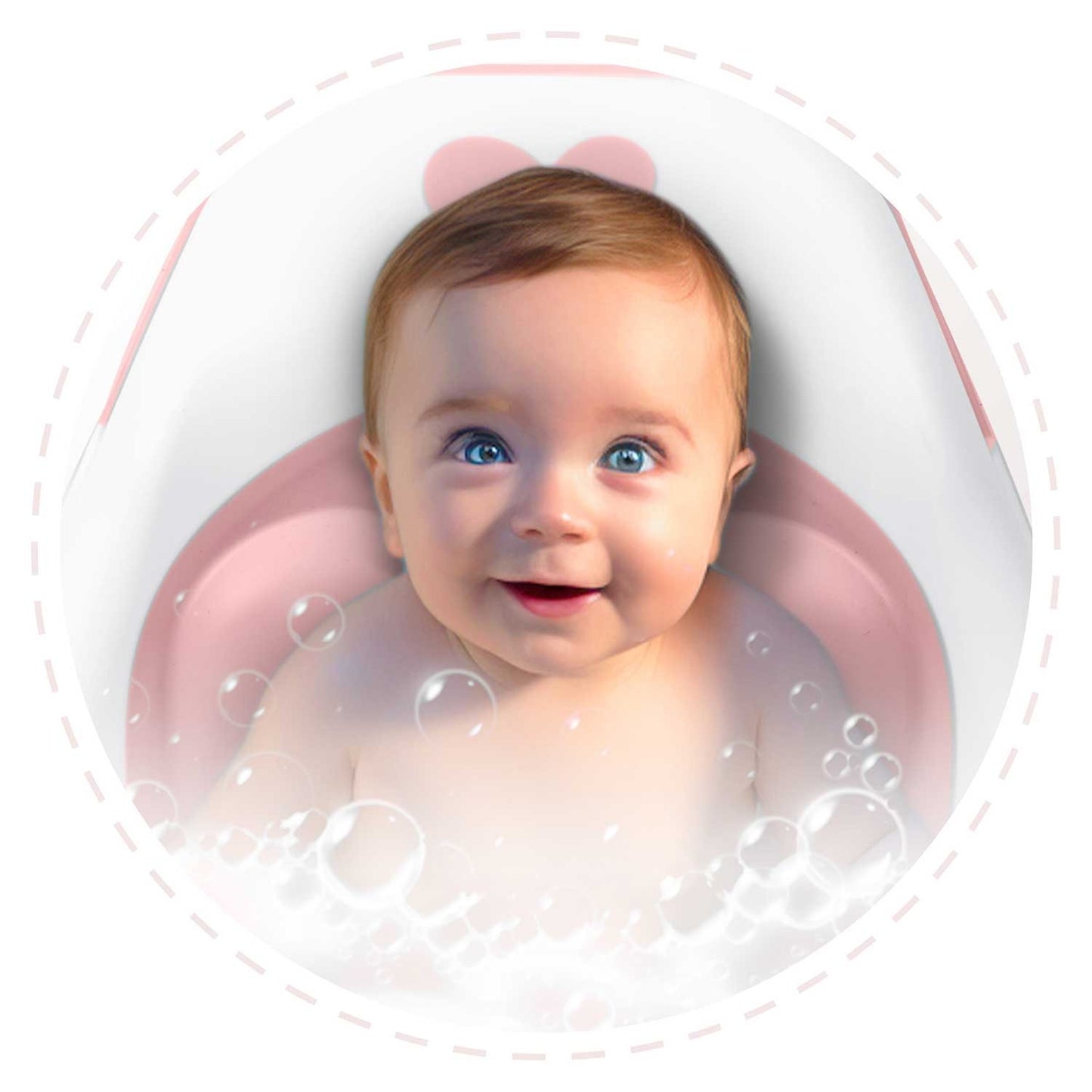 Baby support for bathtub Ricokids white/pink