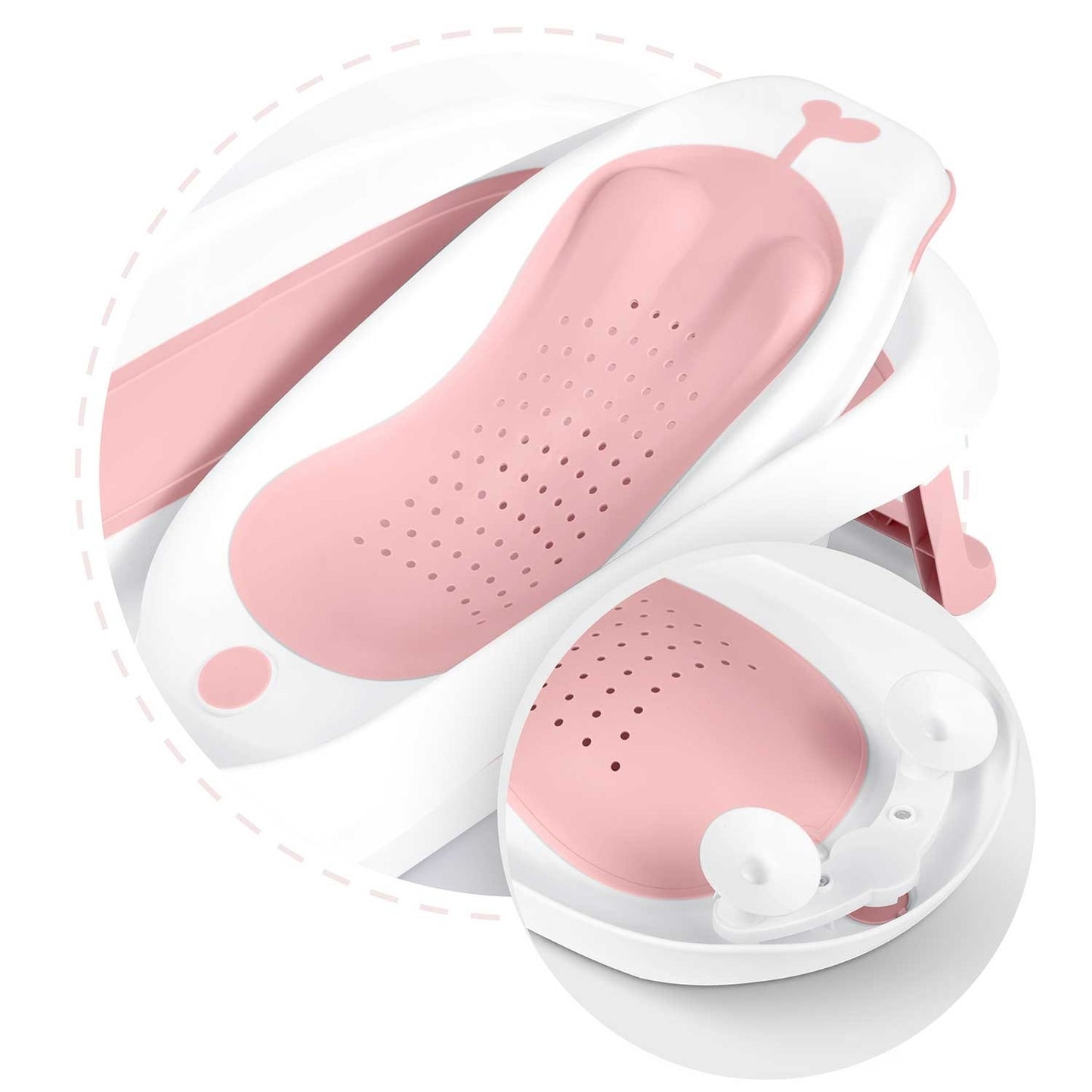 Baby support for bathtub Ricokids white/pink