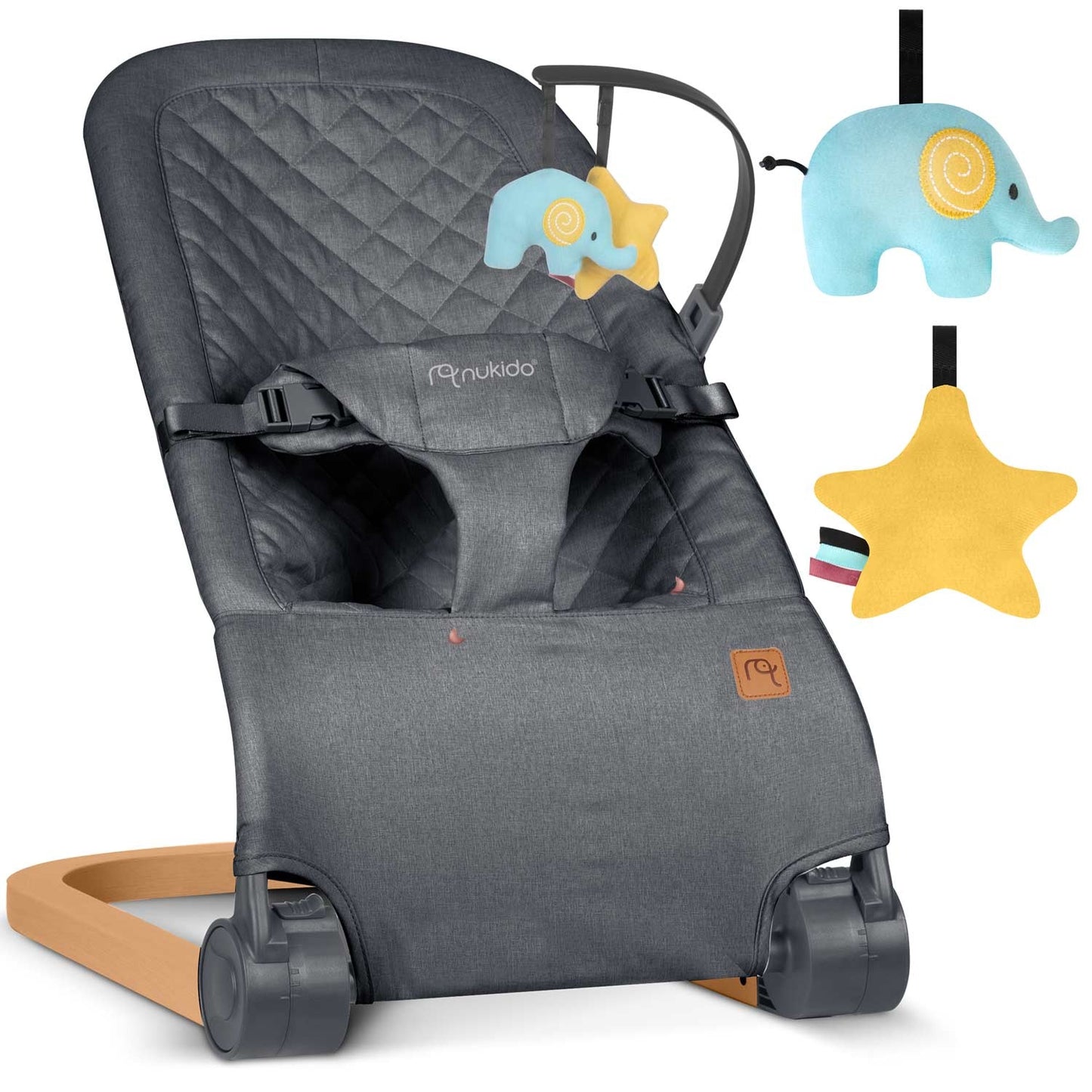 Baby swing with toys NK-52 Nukido - Anthracite