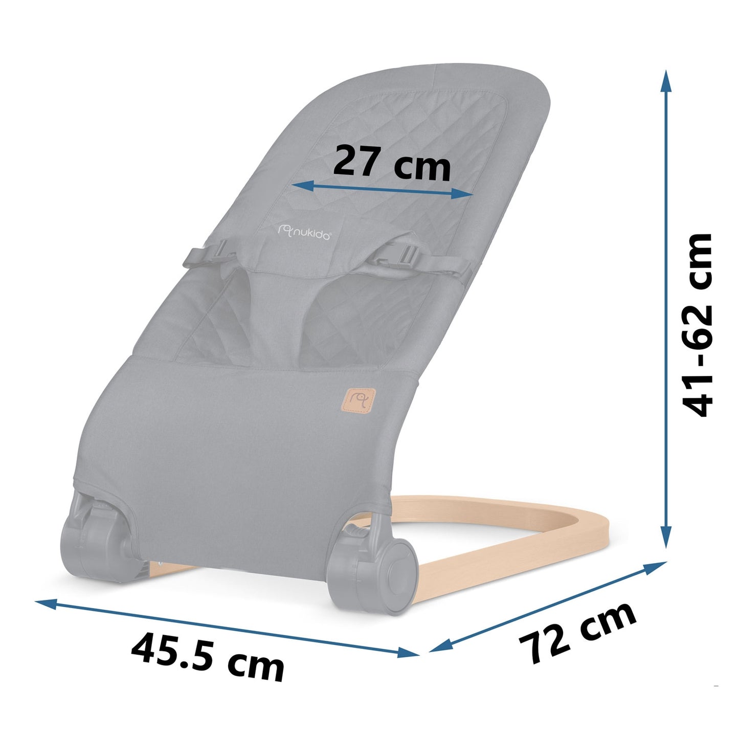 Baby swing with toys NK-52 Nukido - Anthracite