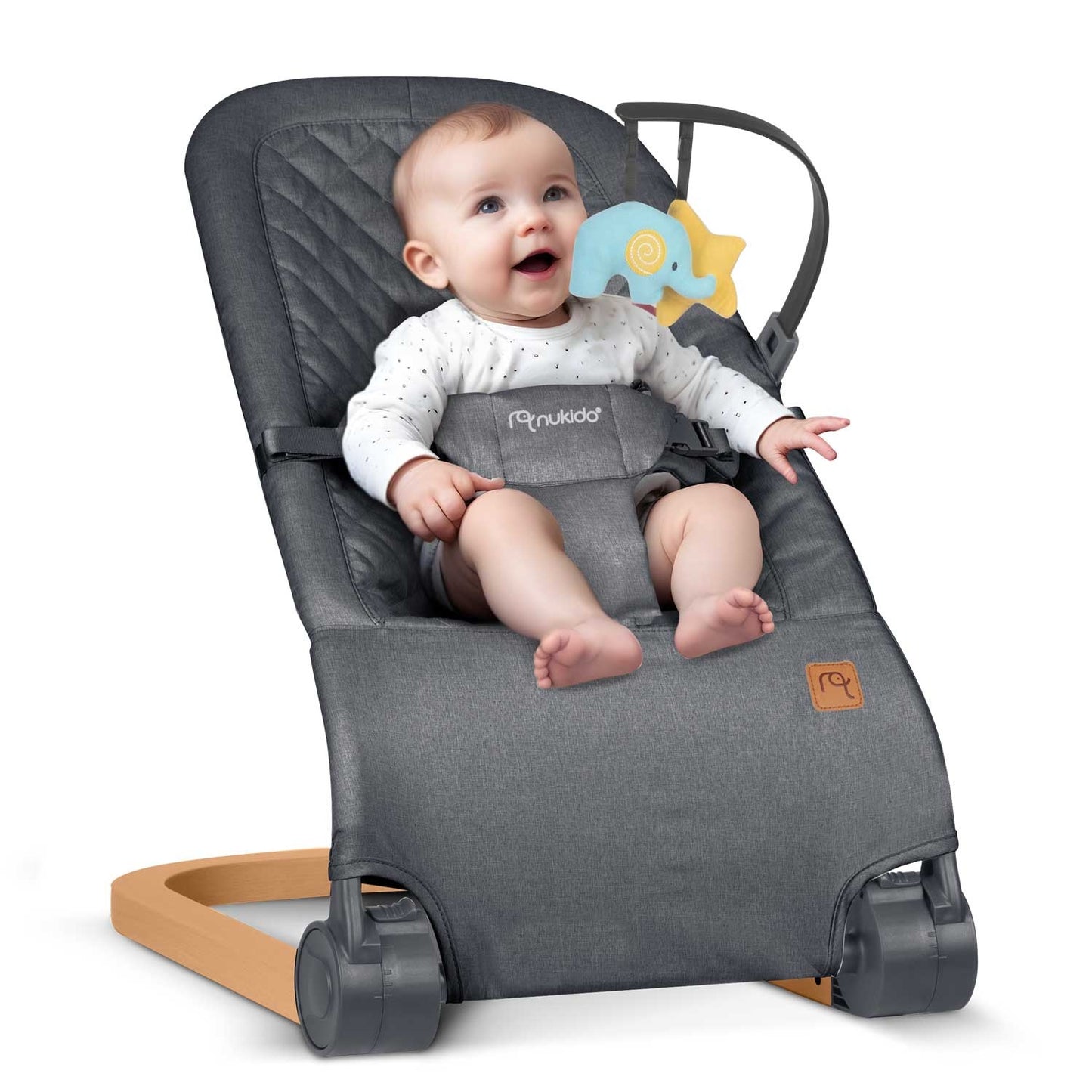 Baby swing with toys NK-52 Nukido - Anthracite