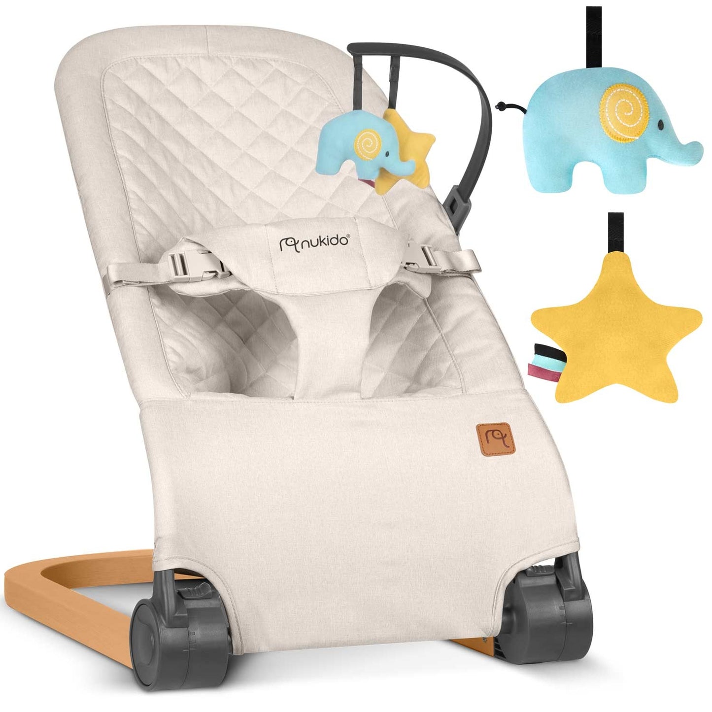 Baby swing with toys NK-52 Nukido - beige