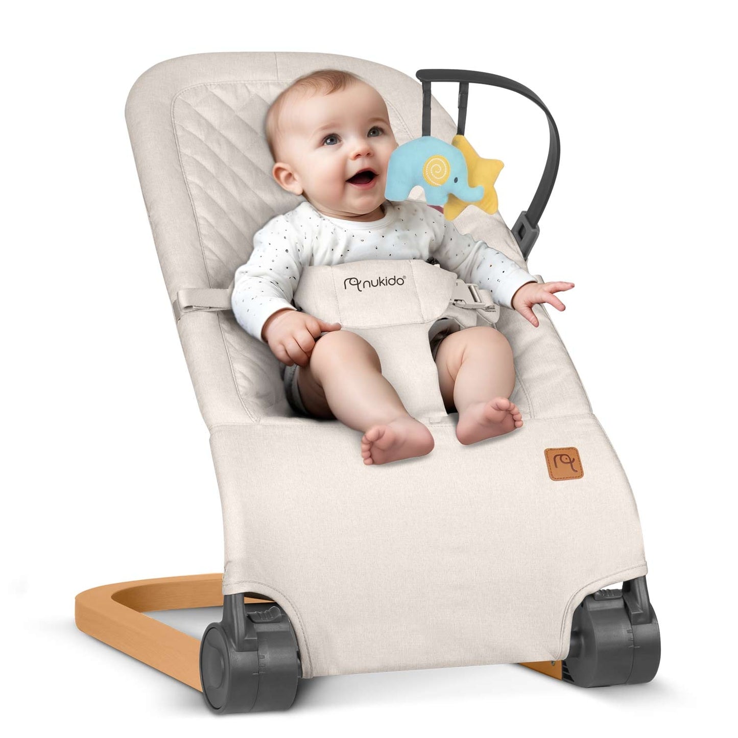 Baby swing with toys NK-52 Nukido - beige