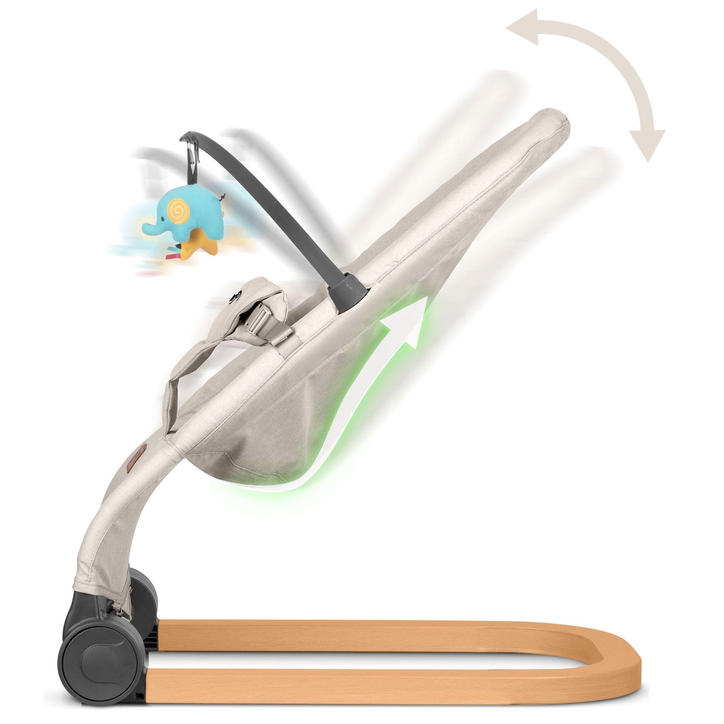 Baby swing with toys NK-52 Nukido - beige