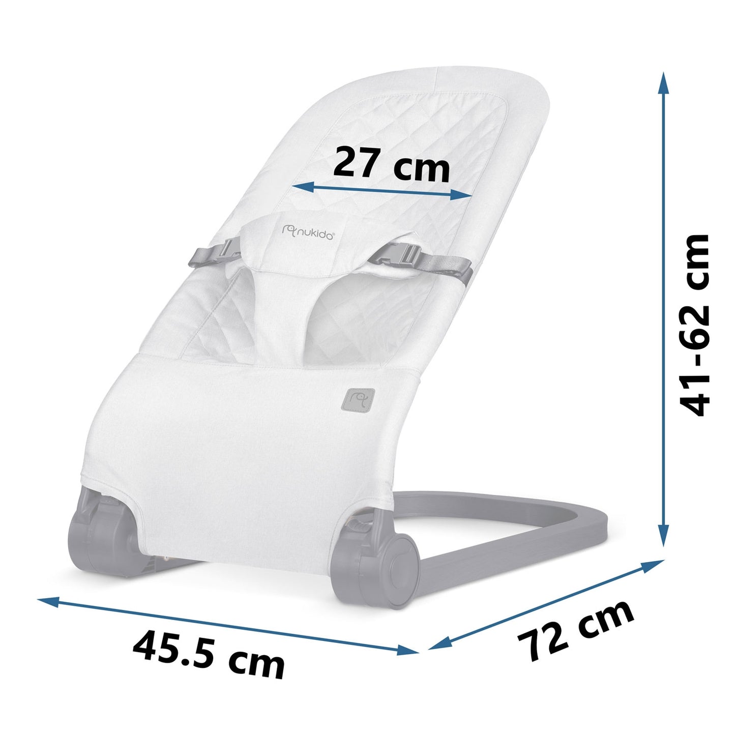 Baby swing with toys NK-52 Nukido - light grey
