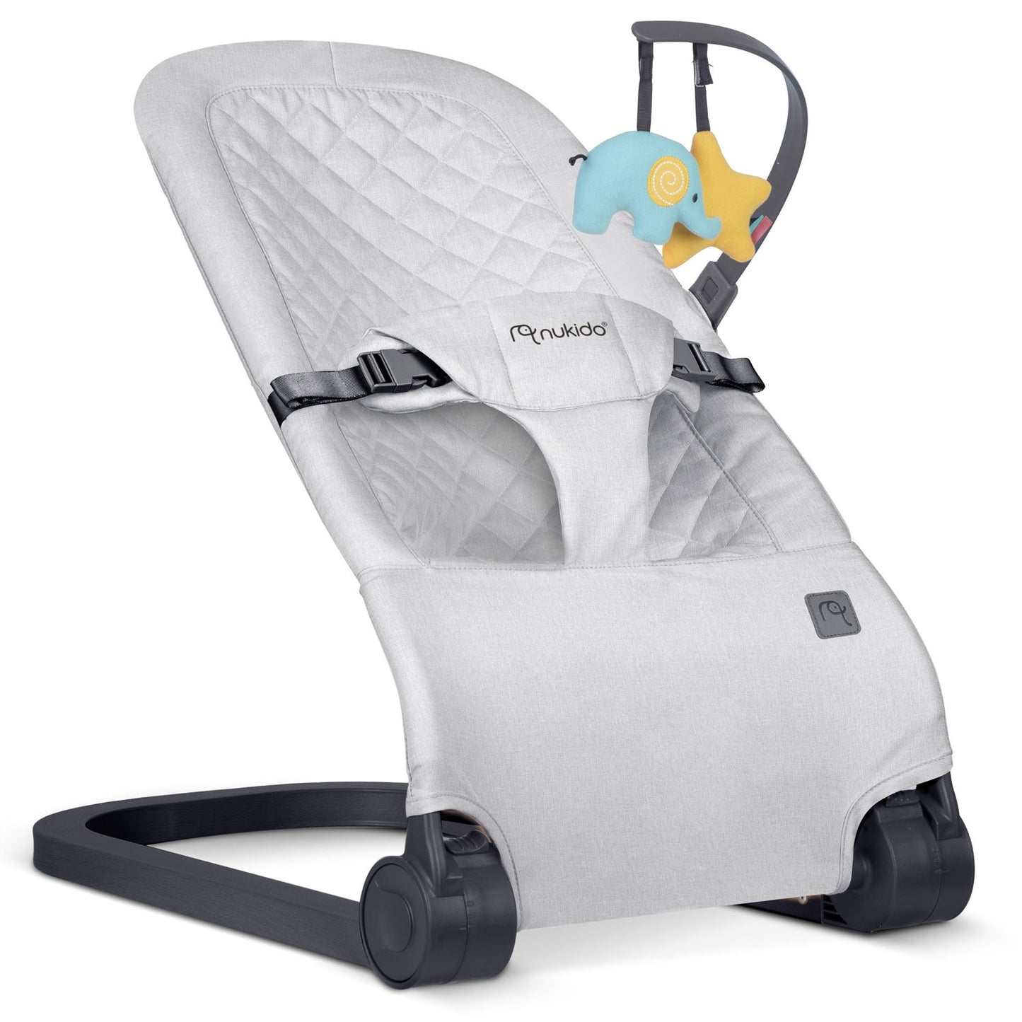 Baby swing with toys NK-52 Nukido - light grey