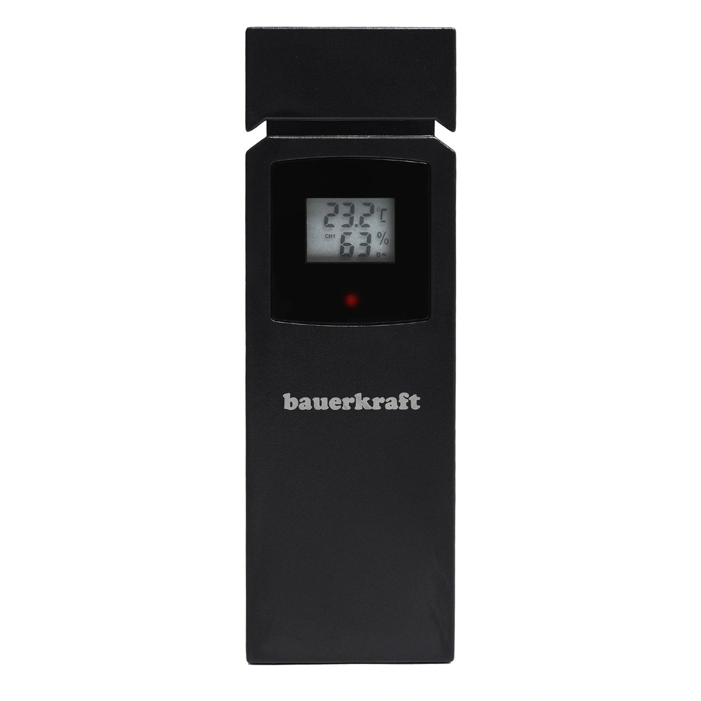 Backlit wireless weather station with outdoor sensor, LCD display, thermometer, barometer, clock