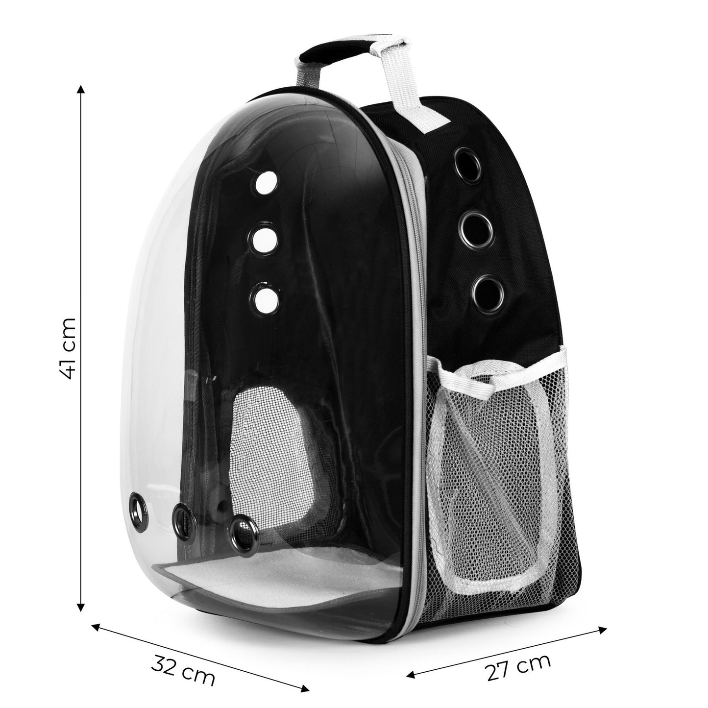 Backpack for cat dog transporter with glass