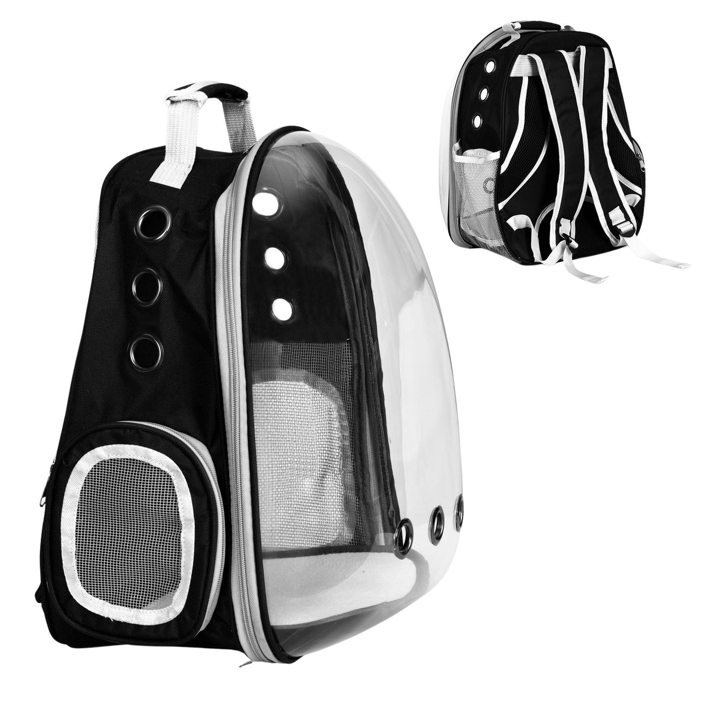 Backpack for cat dog transporter with glass