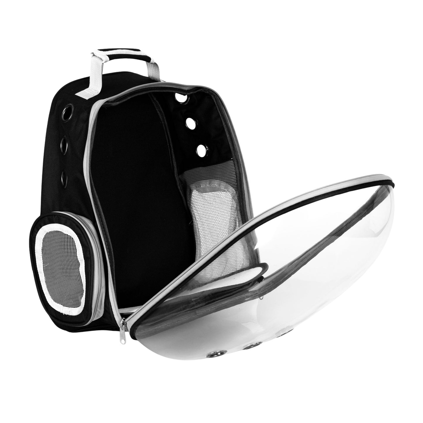 Backpack for cat dog transporter with glass