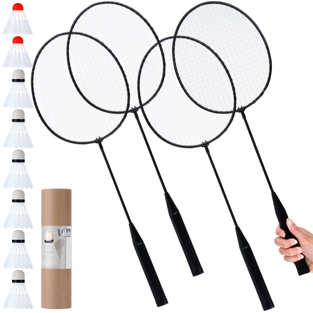 Badminton set for two with light and flexible racket