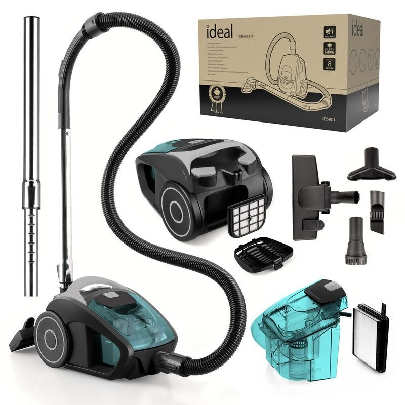 Bagless Cyclonic Vacuum Cleaner, 700W, 1.5L, HEPA Filters