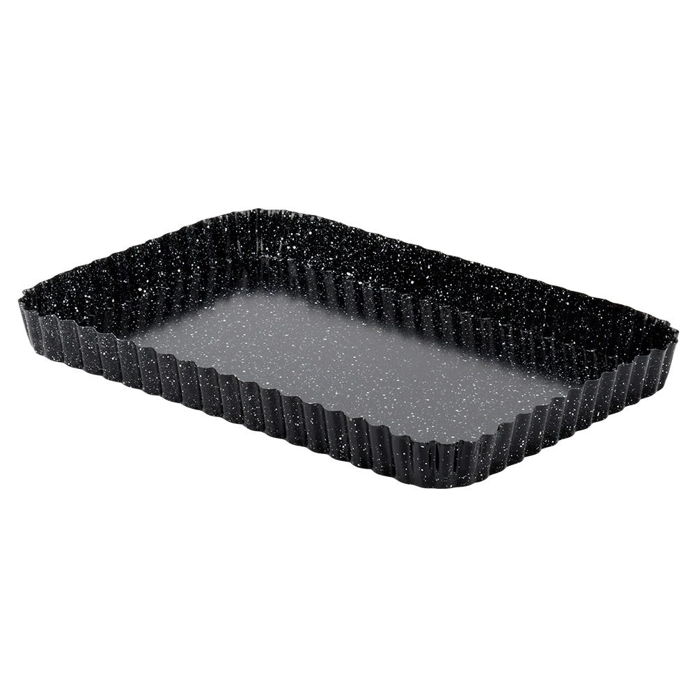 Baking Tin with Removable Bottom, Granite Coated, 31.5x21.5 cm