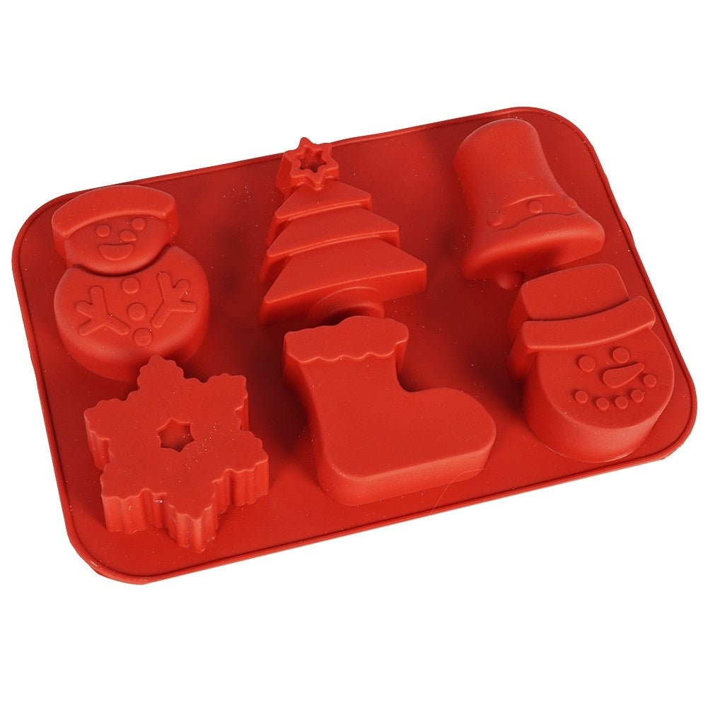 Baking mold in Silicone for 6 Christmas cookies