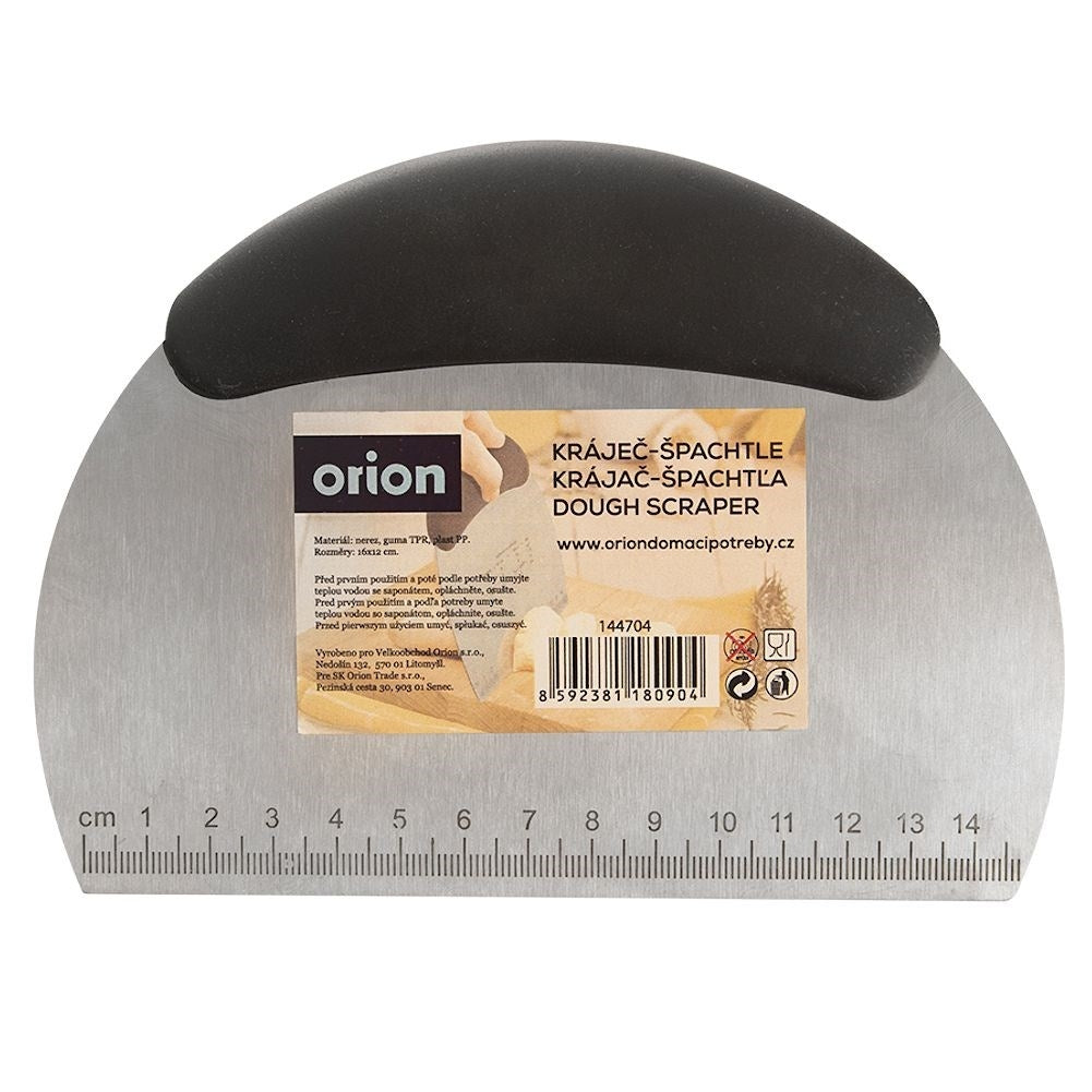Baking spatula and chopper in stainless steel with measuring scale