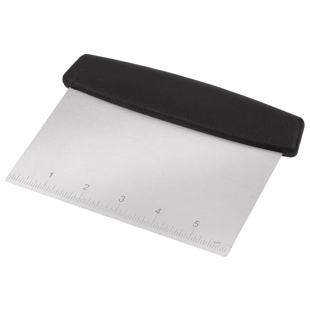 Baking spatula and chopping tool with stainless steel blade for dough processing