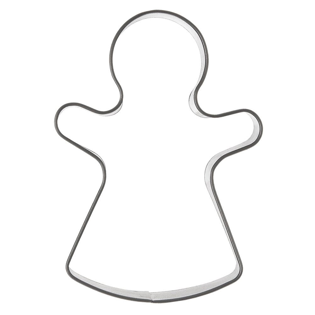 Baking tin for cookies in doll shape, stainless steel, dishwasher safe