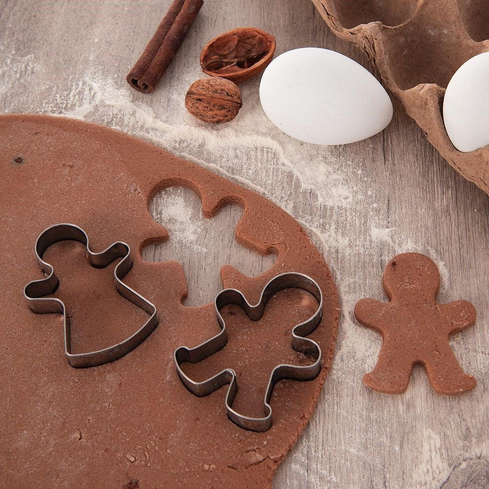 Baking tin for cookies in doll shape, stainless steel, dishwasher safe