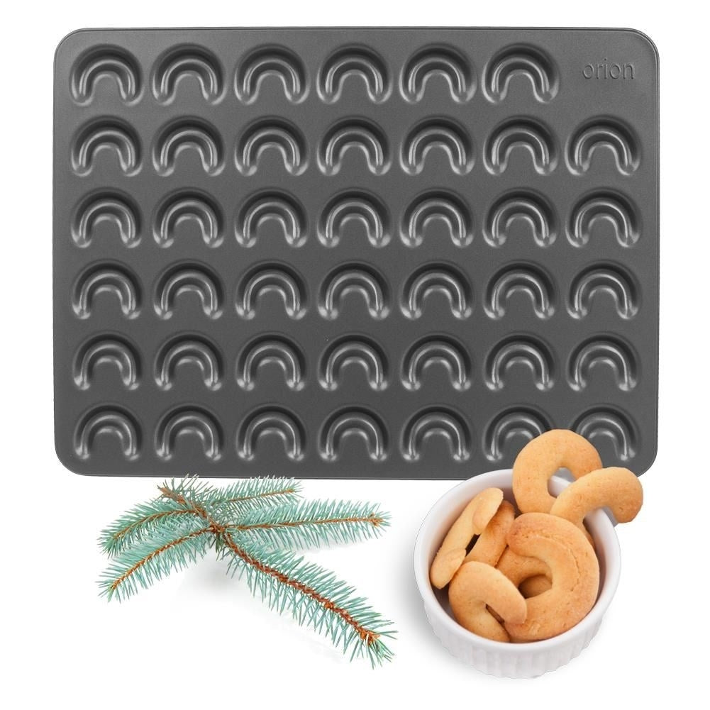 Baking tin for small croissants in carbon steel with non-stick coating