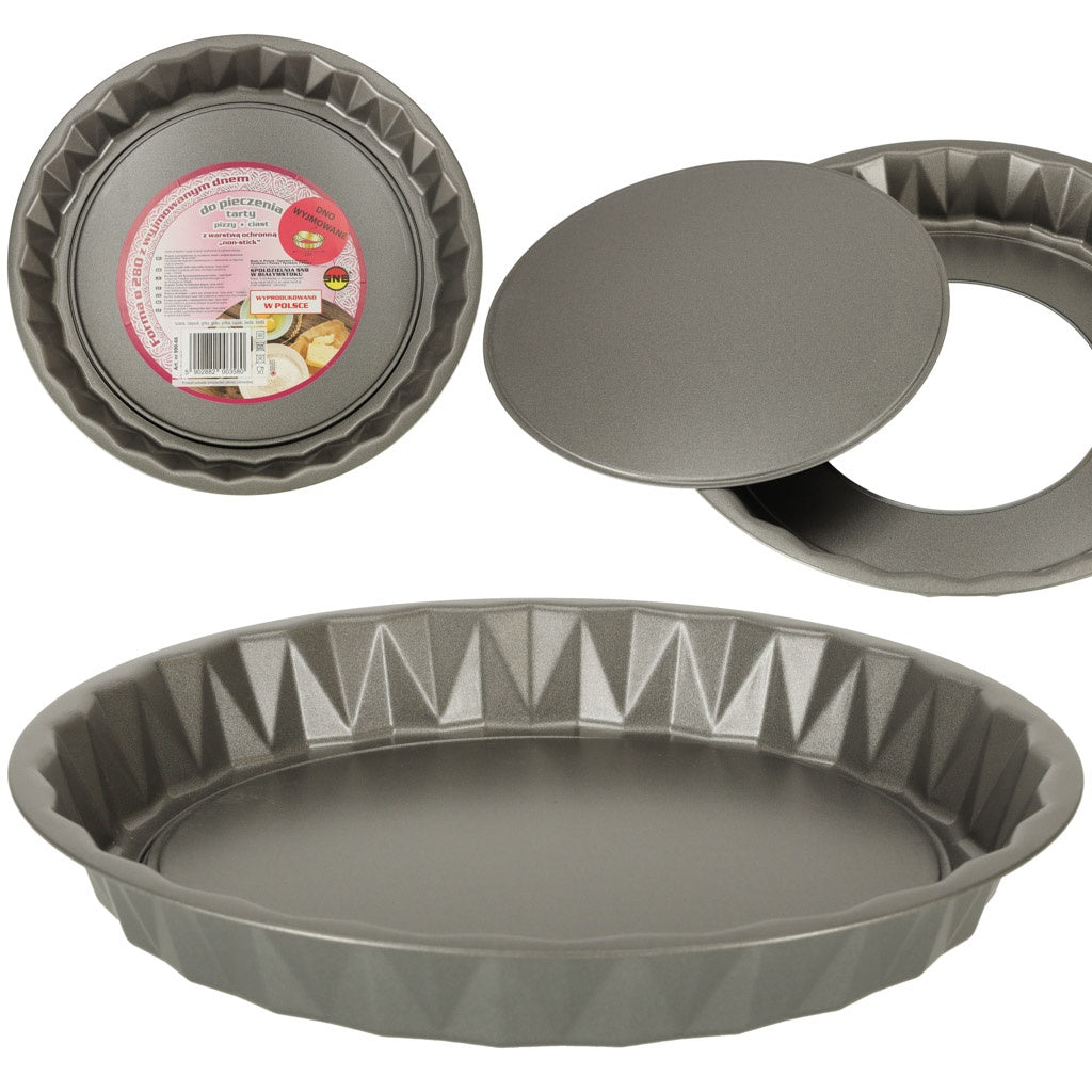 Baking tin with removable bottom 28cm grey